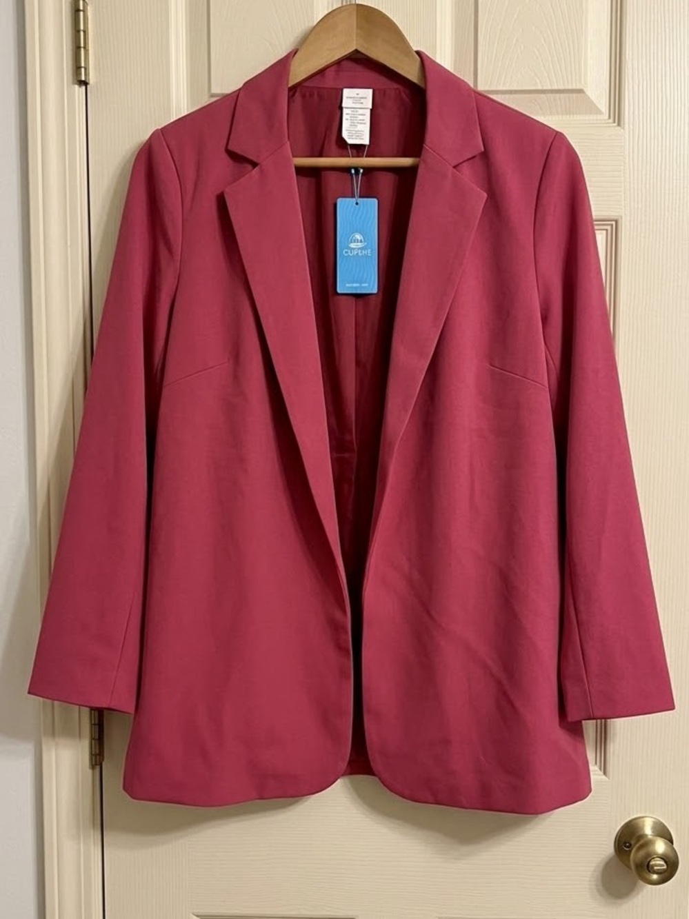 NWT Cupshe Burgundy Blazer Medium US 8-10 Workwear Business Casual Jacket